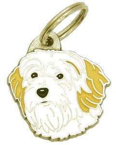 TIBETAN TERRIER BIANCO CREAM <br> (medagliette per cani, L’incisione è inclusa nel prezzo)
